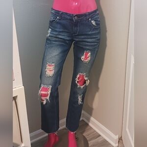 A-Liss Distressed Blue Jeans for Women